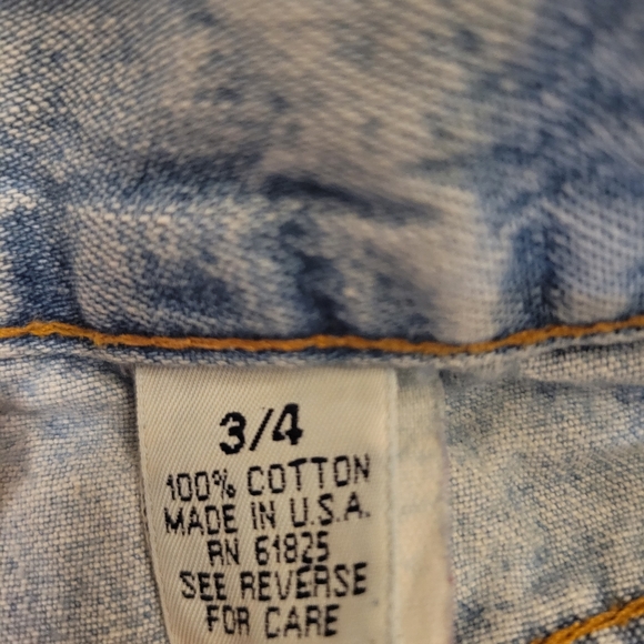 Vintage Nuovo County Seat Jeanswear Atonewashed Denim Miniskirt, size 3/4 - Picture 4 of 5